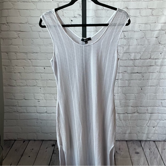 Sky Light Gray Maxi Sheer Swim Cover Up Size Small - Picture 2 of 4